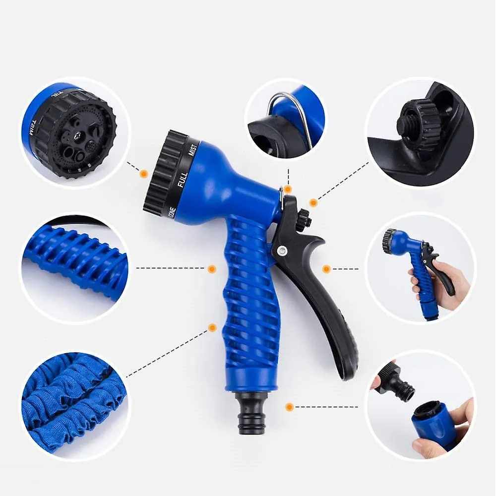 25ft blue 25ft-100ft Expandable Flexible Garden Hose Water Pipe With Spray Gun AZ23014