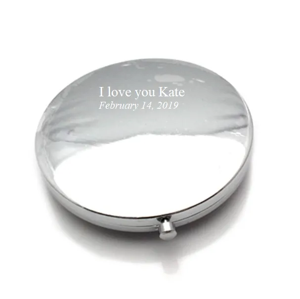 2x/1x Jeweled Compact Mirrors - Chrome finish