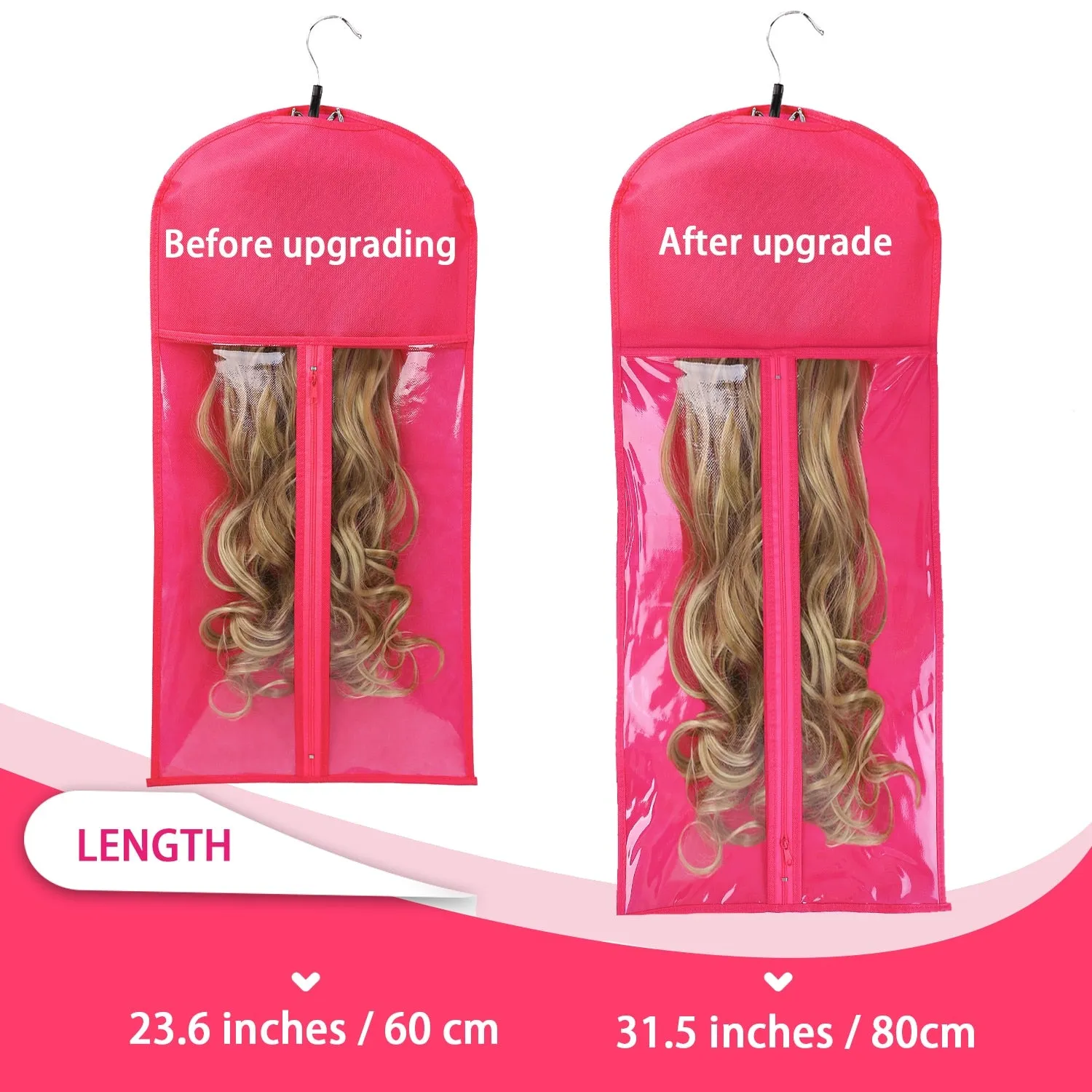 5/10Pcs Wig Storage Bag With Hanger