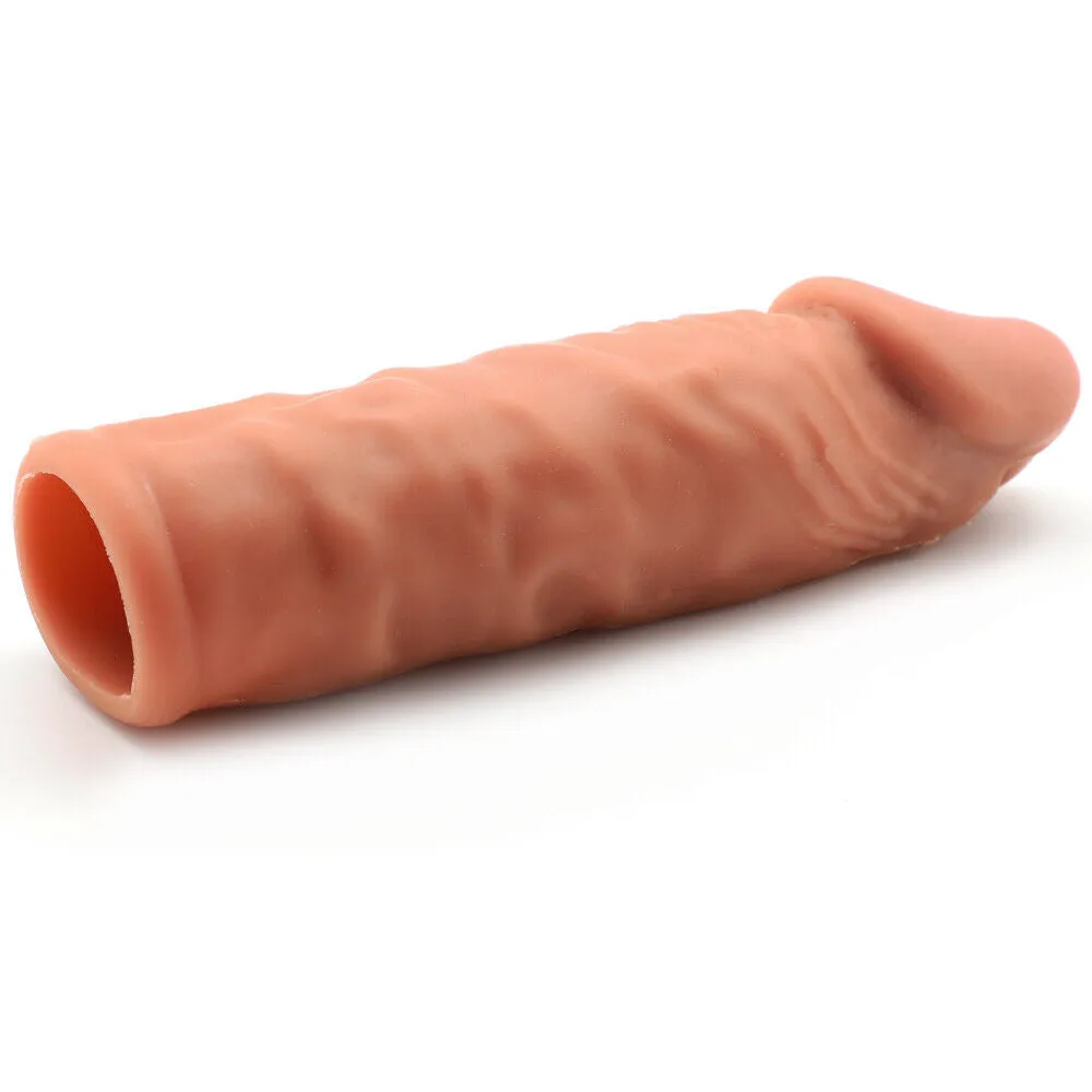5.5'' Brown Color  Extender Sleeve Ball Strap Delay Sex Toy