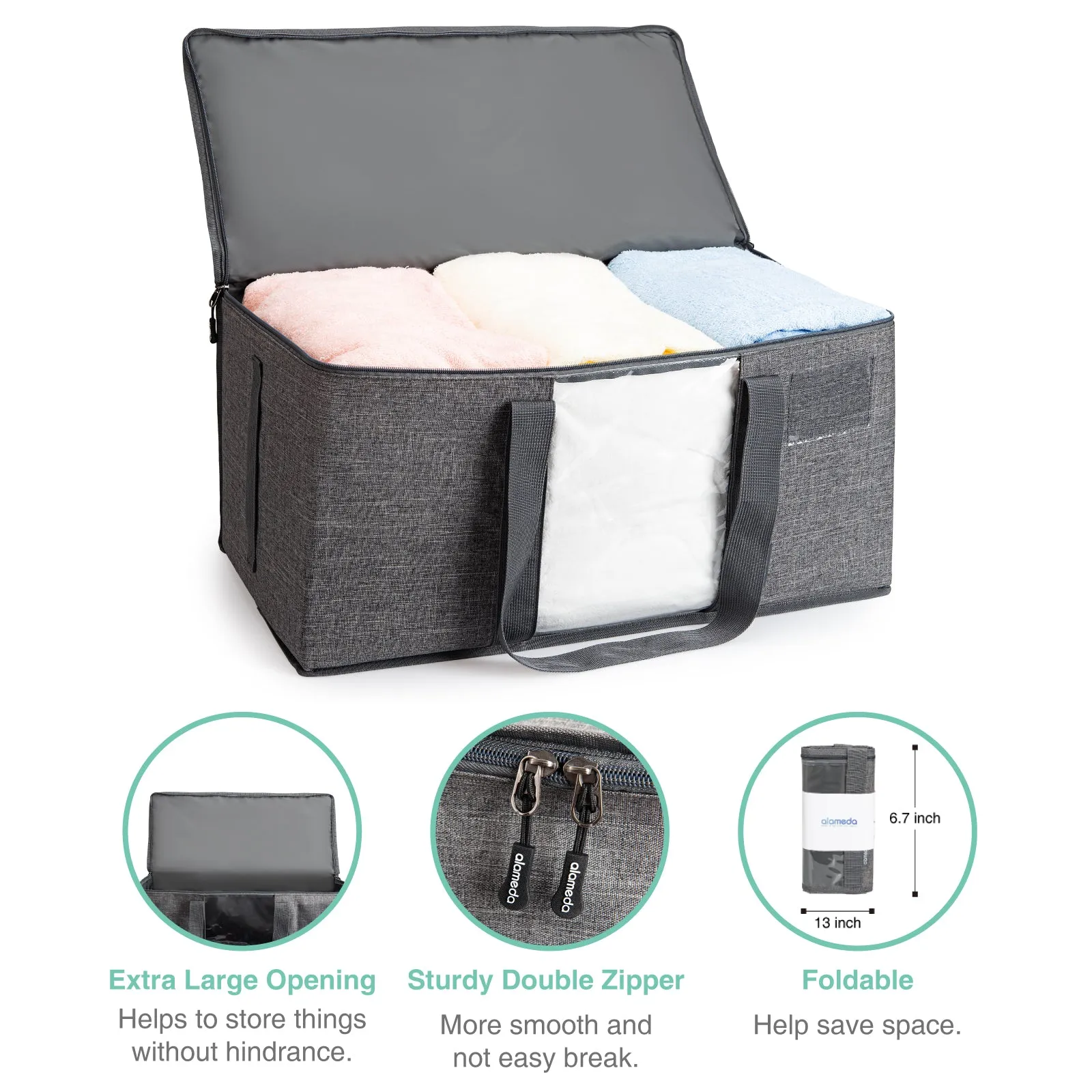 Alameda 1 Piece Large Capacity Storage Bags, Heavy Duty Moving Bag with Clear Window