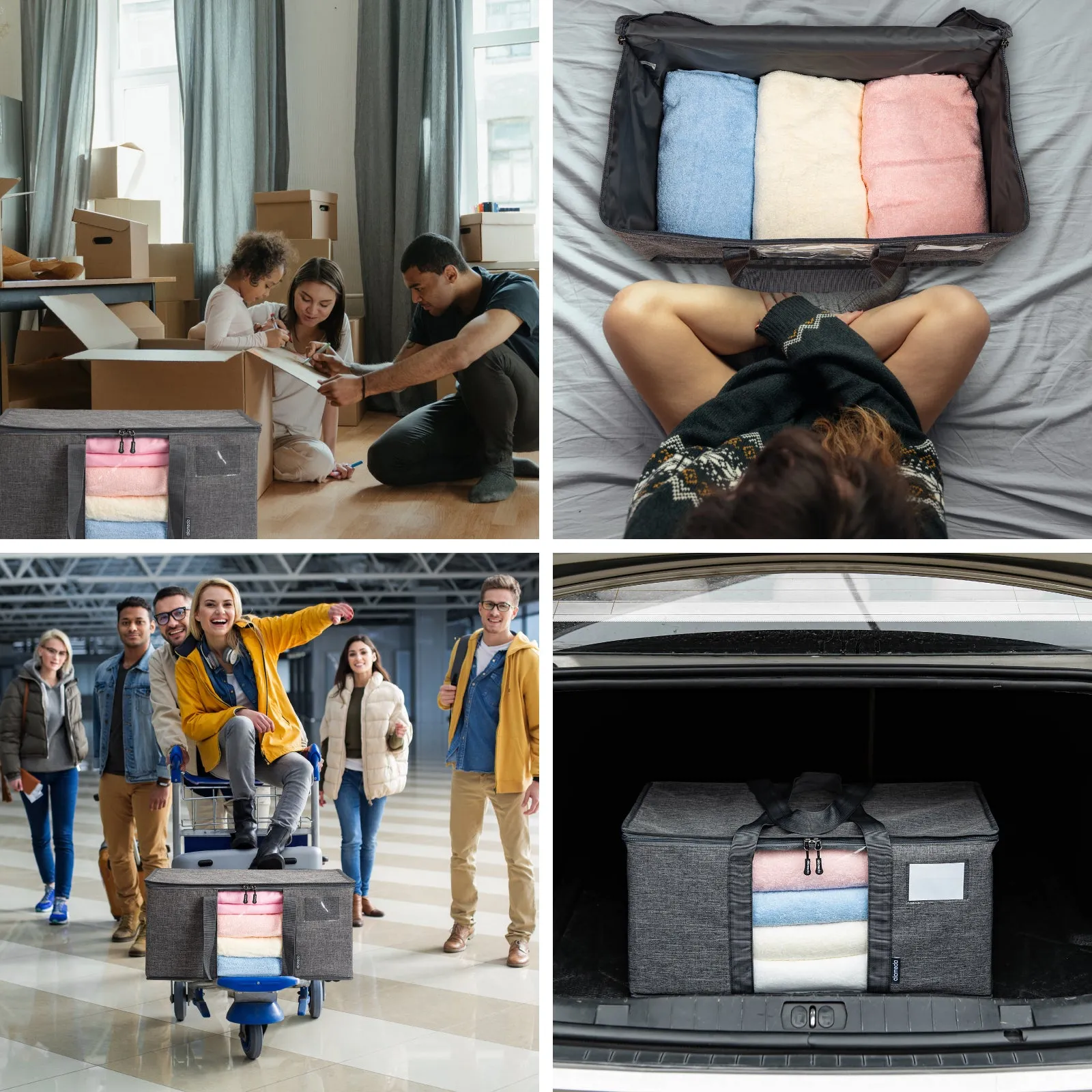 Alameda 1 Piece Large Capacity Storage Bags, Heavy Duty Moving Bag with Clear Window