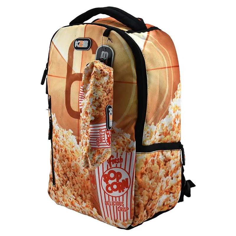 BackPack W/Pencil Case Popcorn