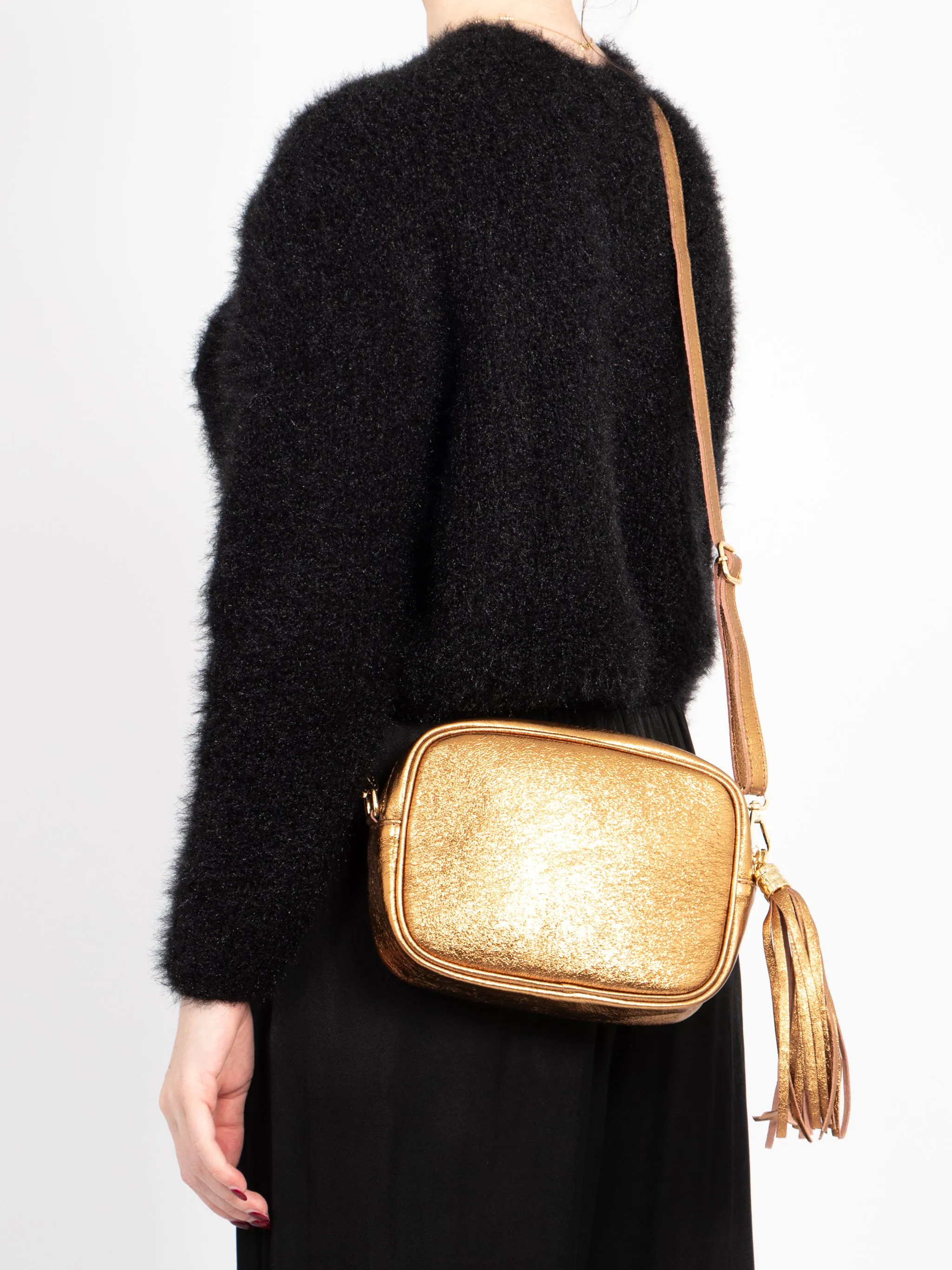 Beau Crossbody Bag - Bronze, Metallic
