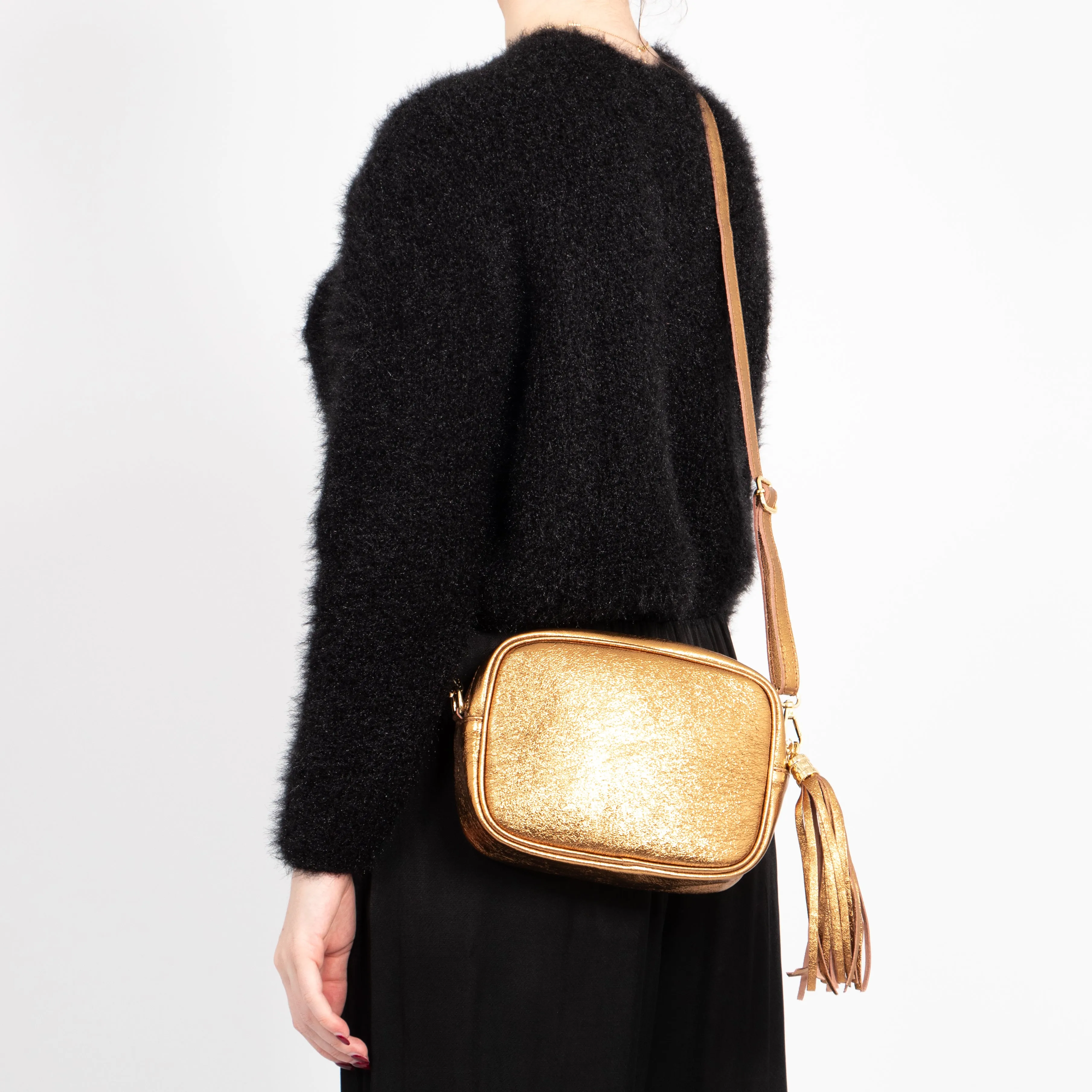 Beau Crossbody Bag - Bronze, Metallic