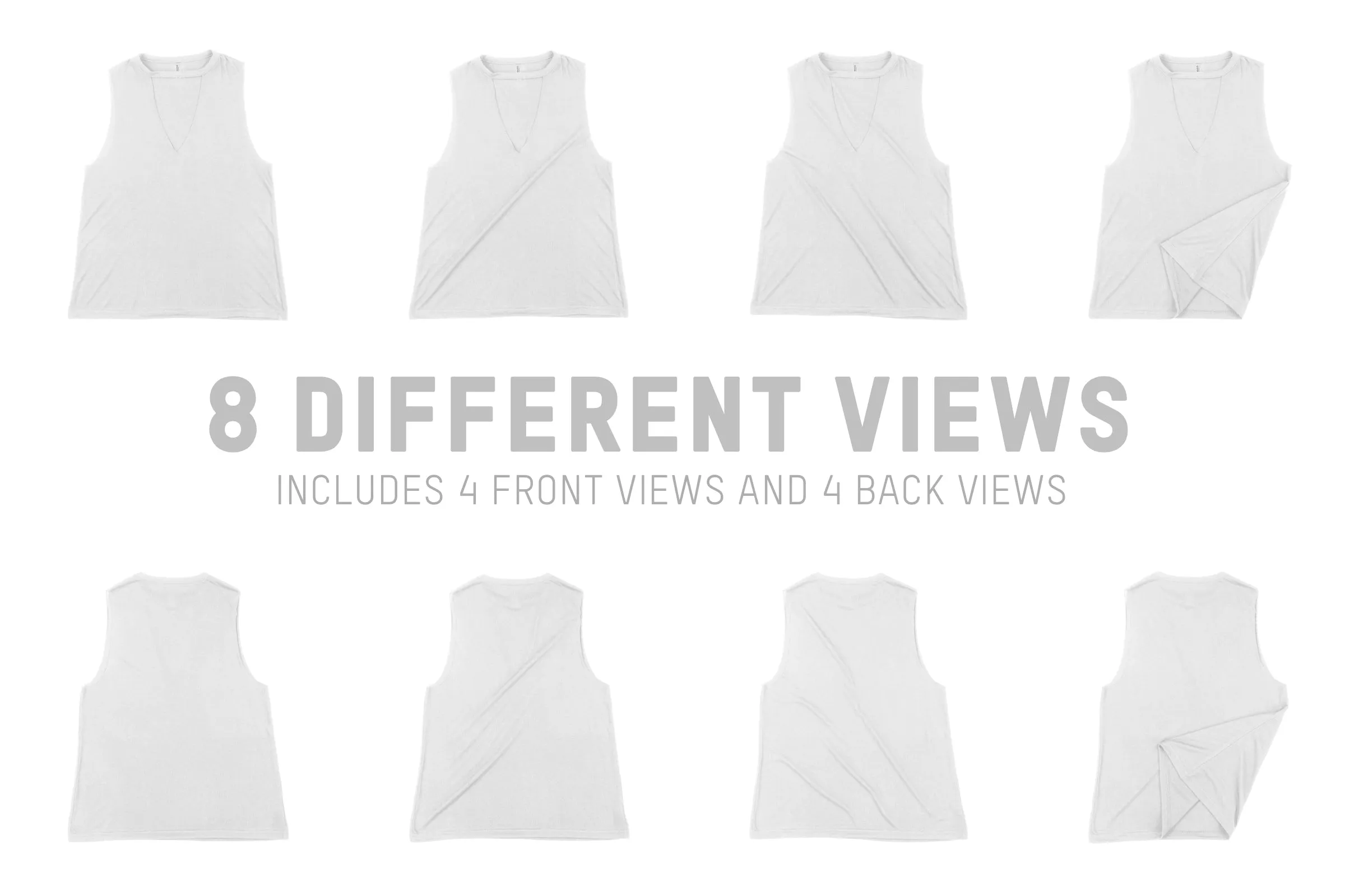 Bella   Canvas 8808 Cut Neck Tank Mockups