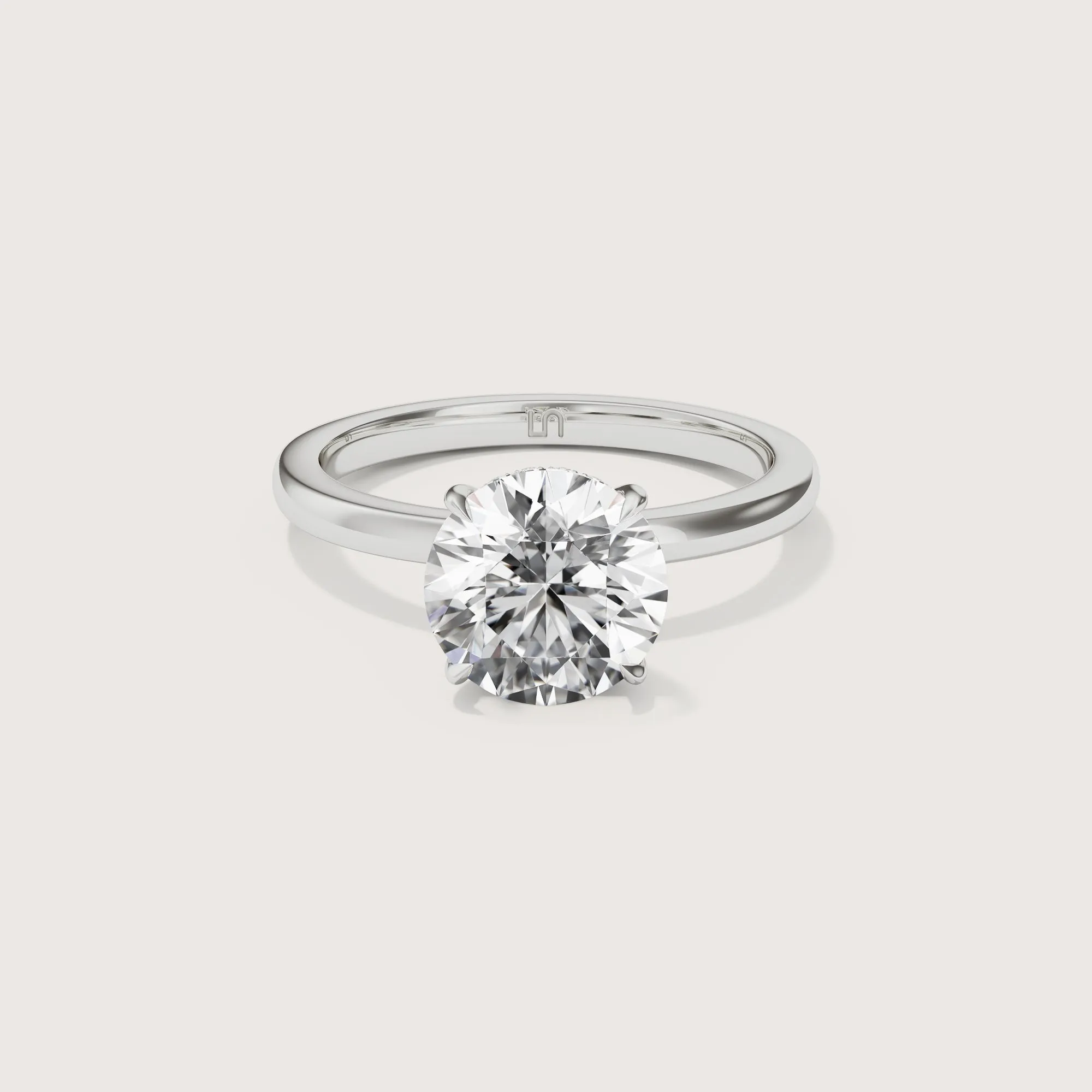 Bianca Round Solitaire - Hidden Halo