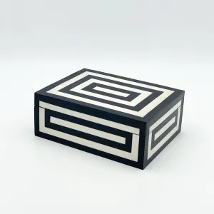 Black and White Resin Design Box | Small