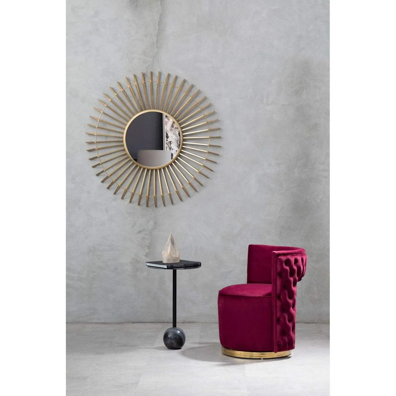 Black Marble Base Side Table
