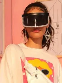 Black Out Sun-Visor Sunglasses