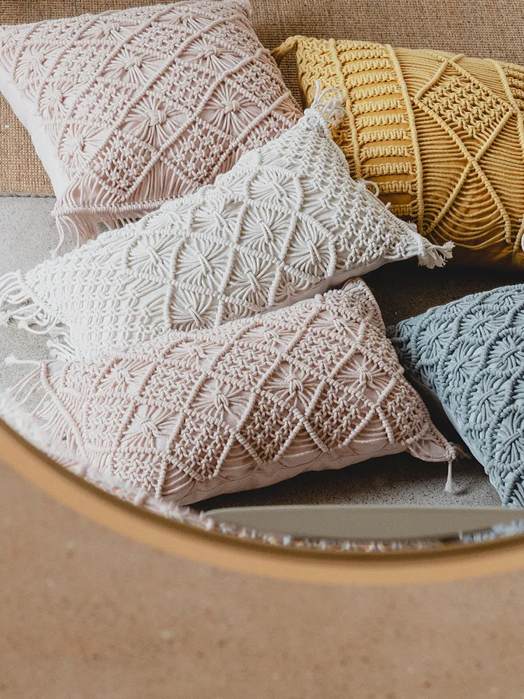 Bohemian Style Knitted Pillow