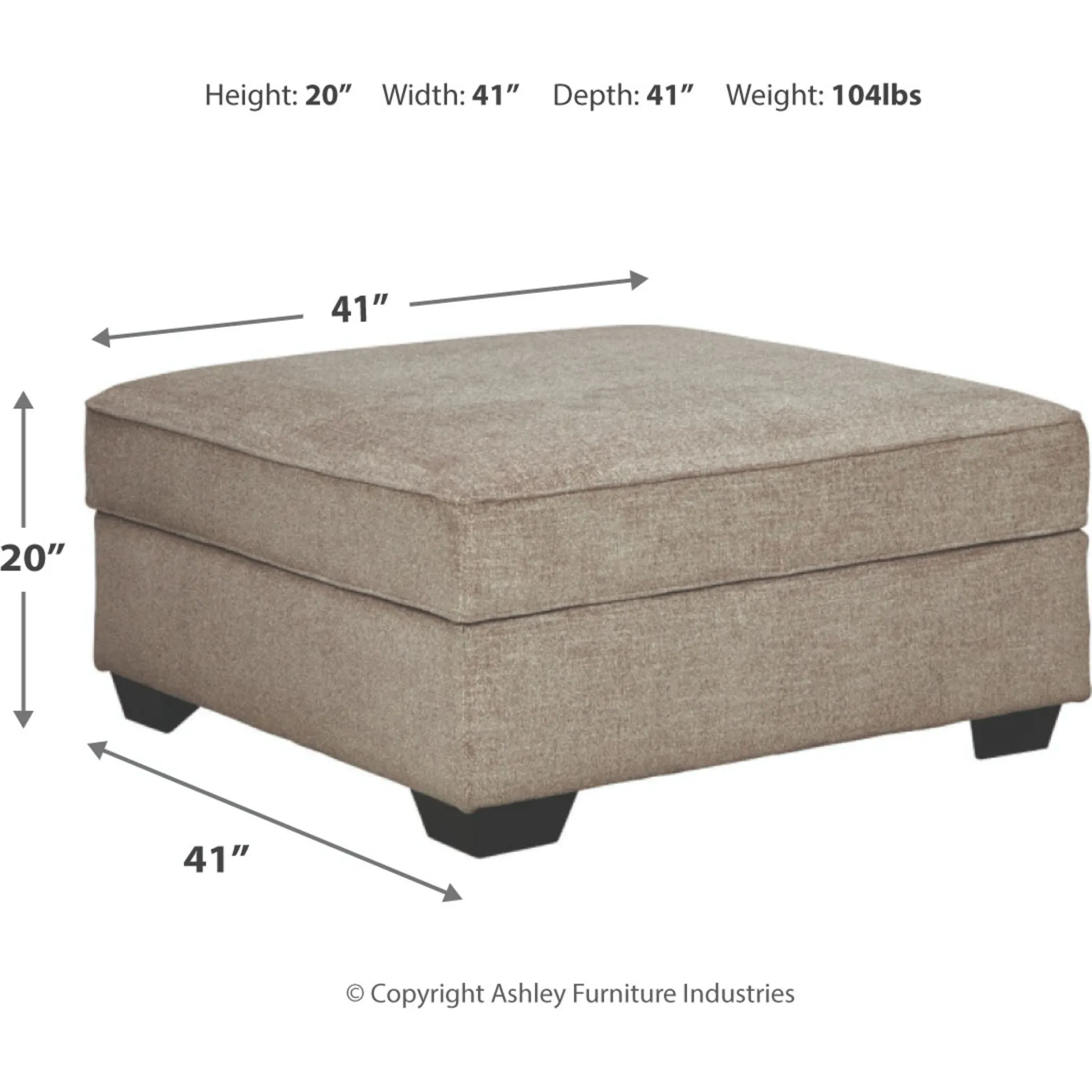 Bovarian Ottoman with Storage