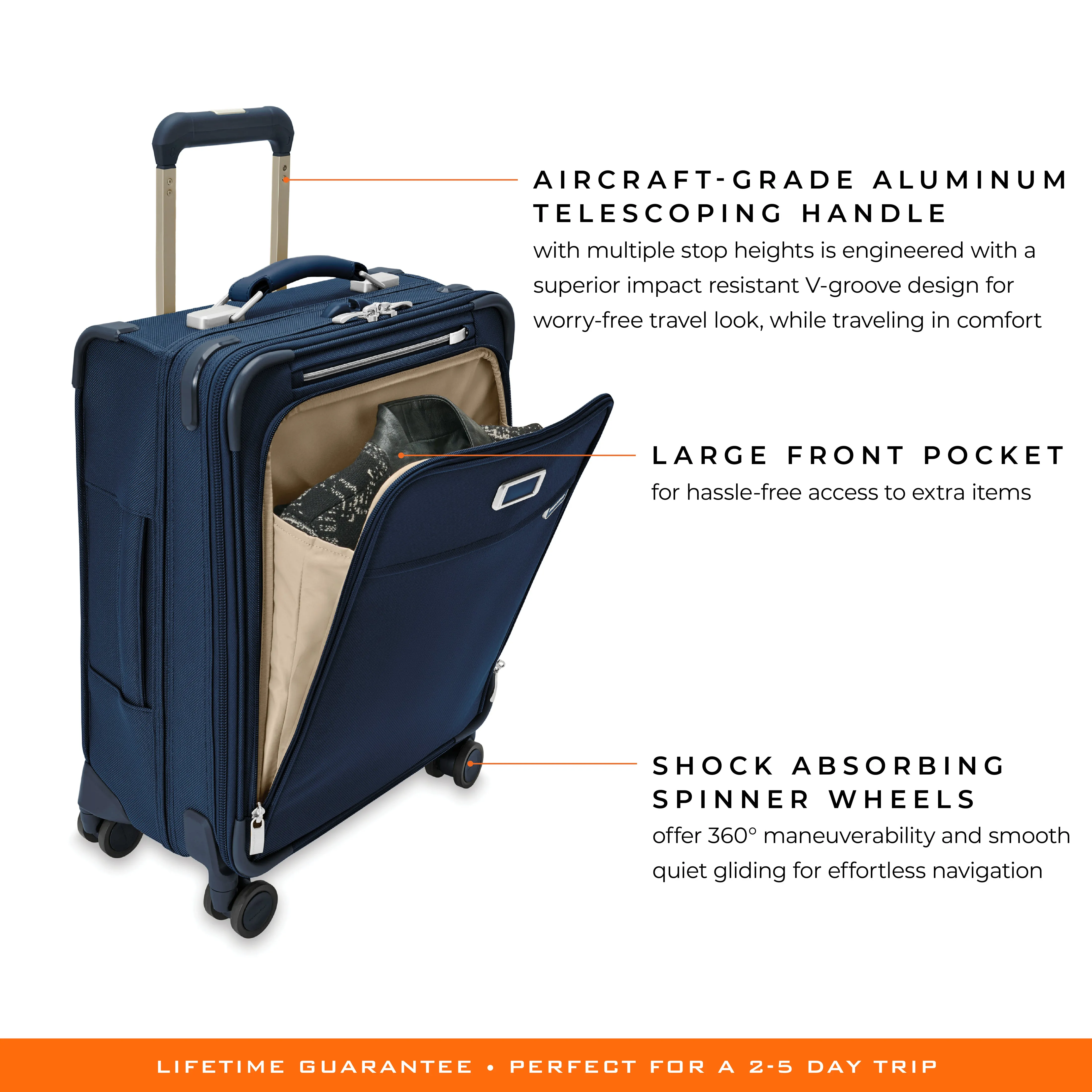 Briggs & Riley Baseline 21"  Global Carry-On Expandable Spinner - Navy