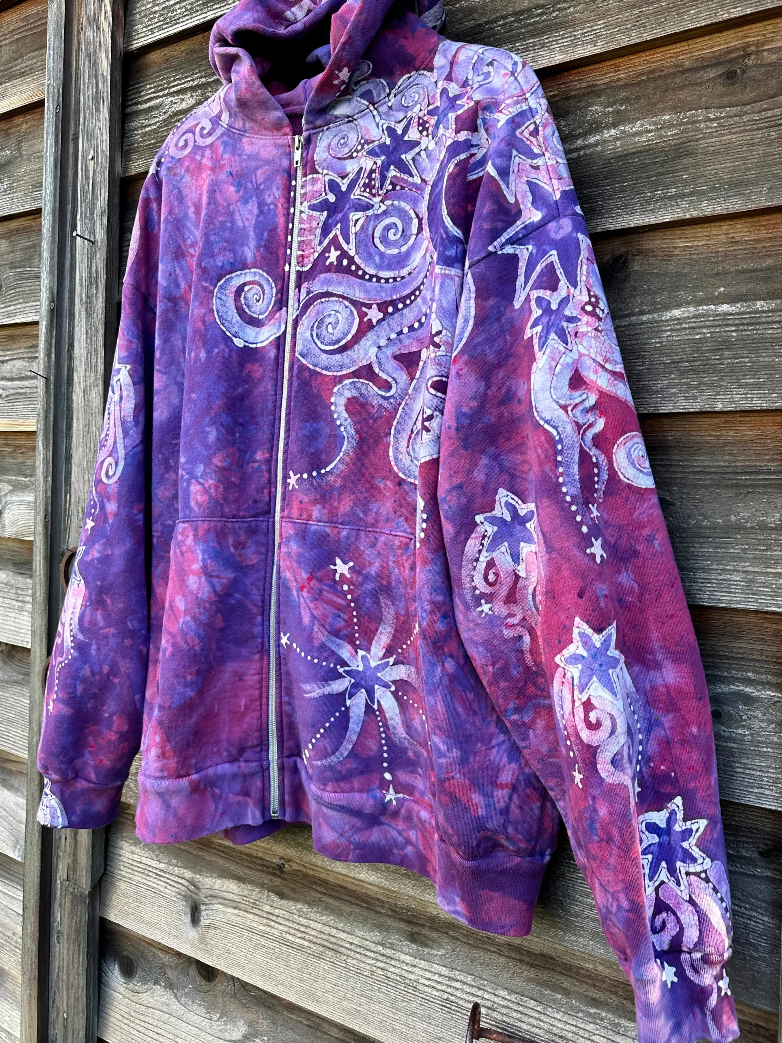 Brighten Up A Cloudy Day Batik Hoodie - Unisex Size 2X