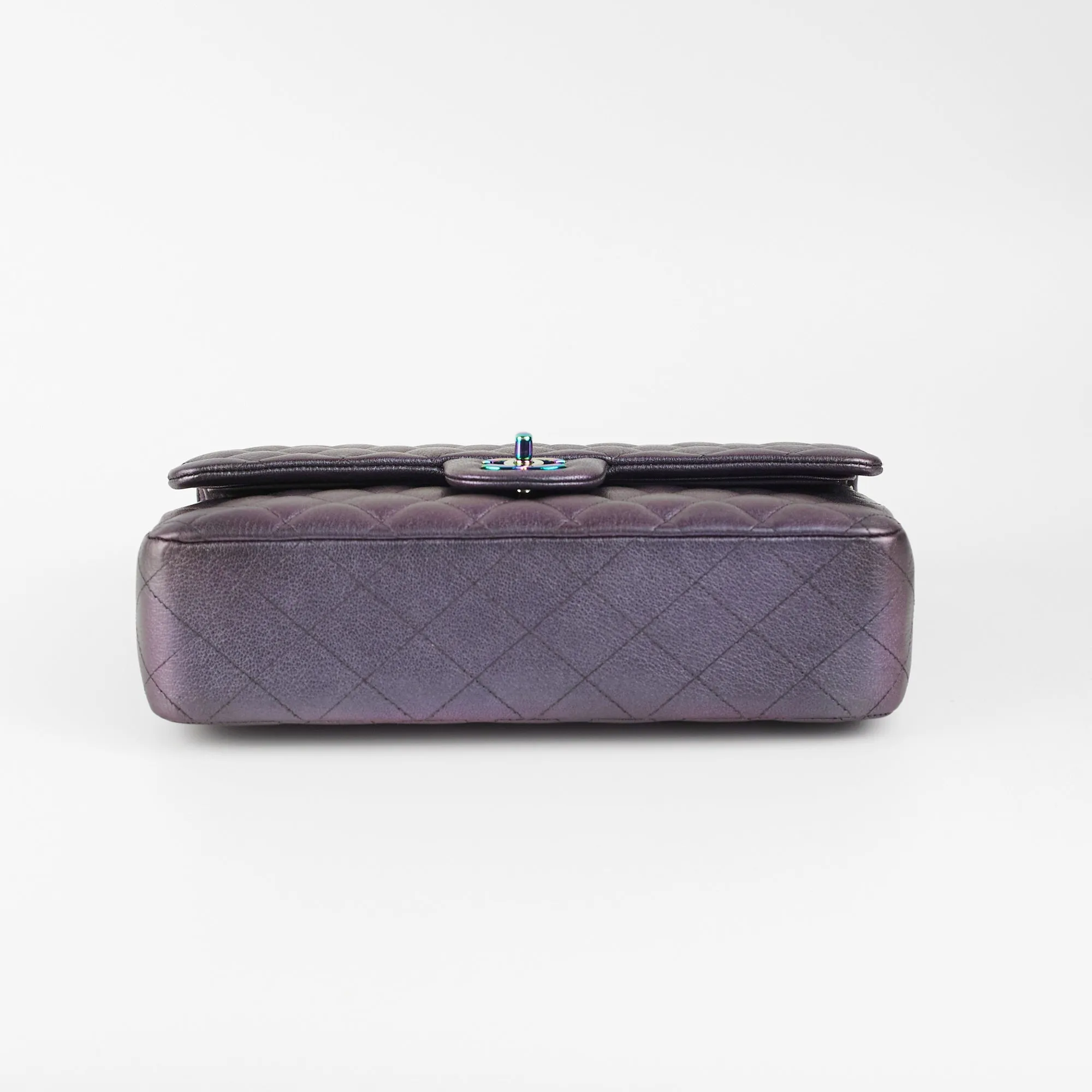 Chanel 16C Classic Flap Medium Large Iridescent Mermaid Purplle Bag