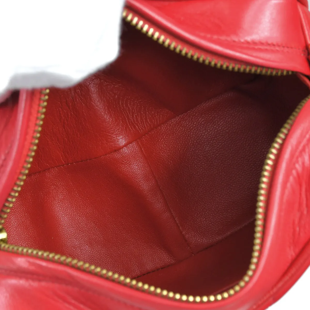 CHANEL 1986-1988 Camera Bag Mini Red Lambskin 97316