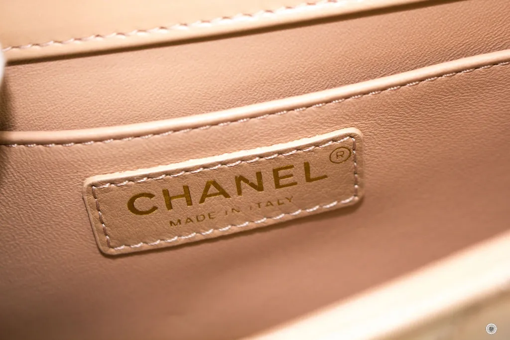 Chanel AS2649B05973 Small Flap Bag Beige   NC632 Calfskin Shoulder Bags Gbhw