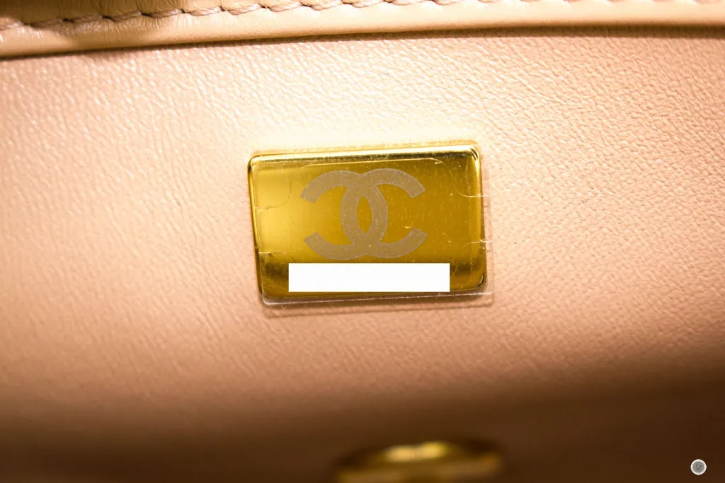 Chanel AS2649B05973 Small Flap Bag Beige   NC632 Calfskin Shoulder Bags Gbhw