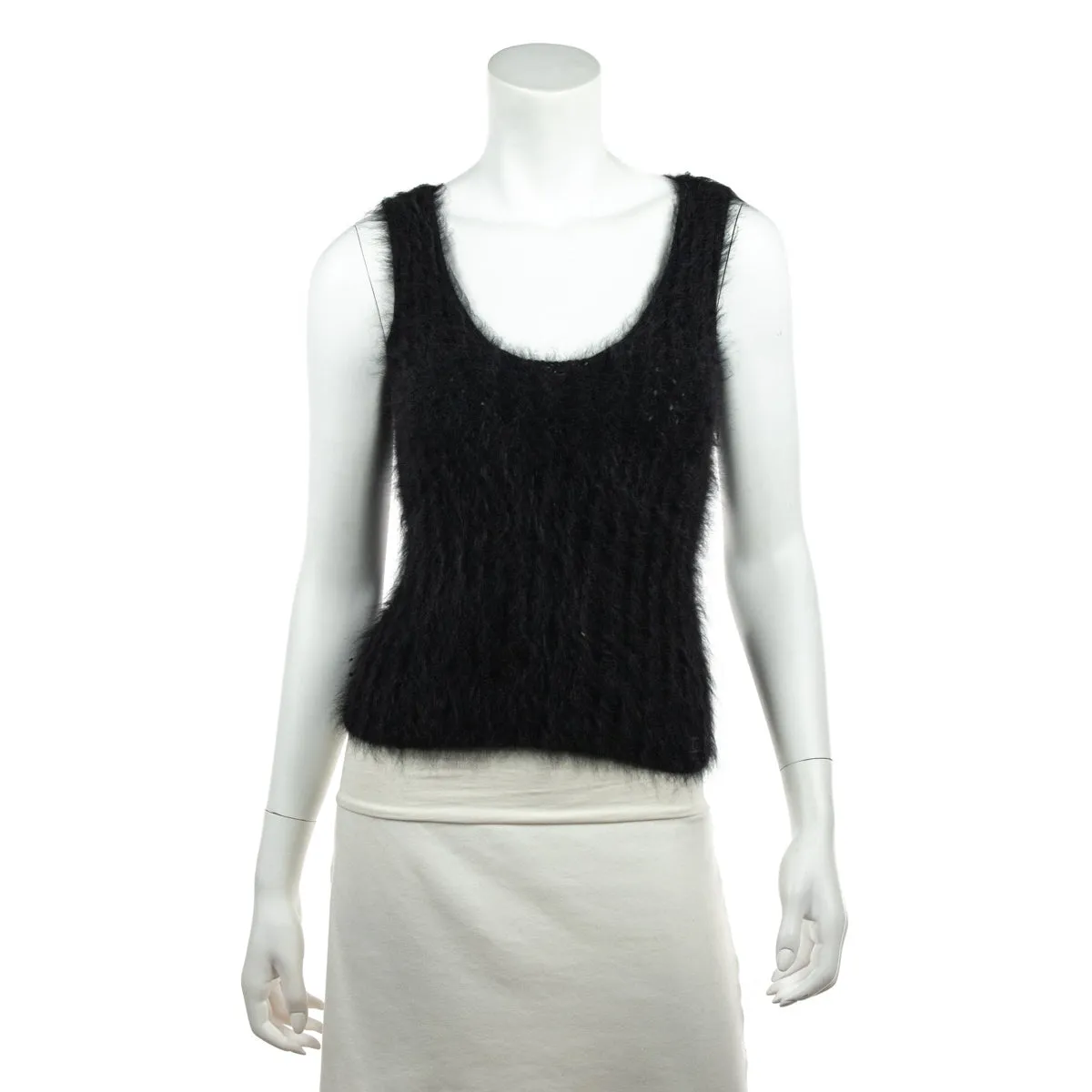 Chanel Black Angora Knit Twin Set Size S | FR 38