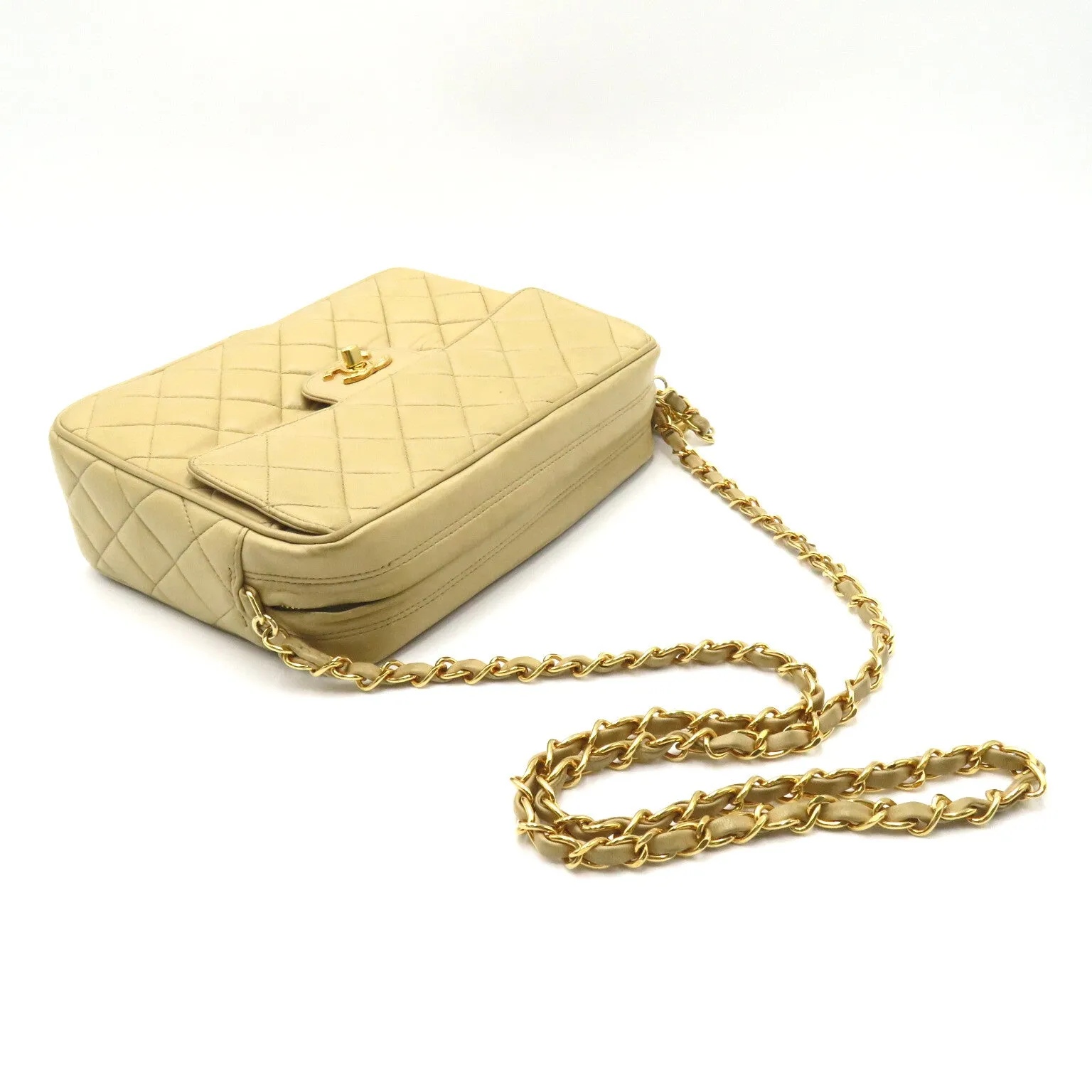 CHANEL Chain Shoulder Bag  Fringes  Beige Ladies Shoulder Bag