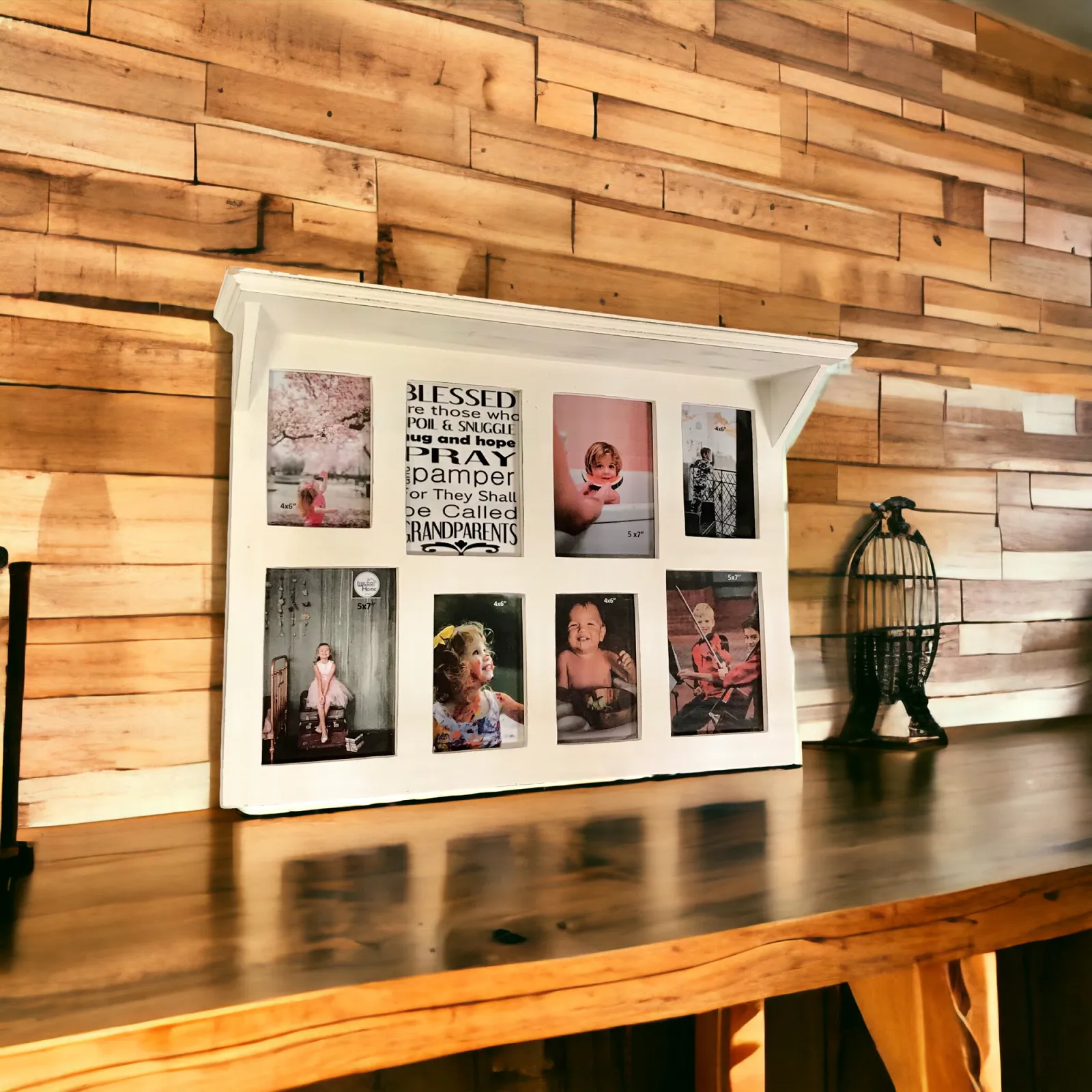 Chesapeake Collage 8 Photo Wall Frame Display Shelf