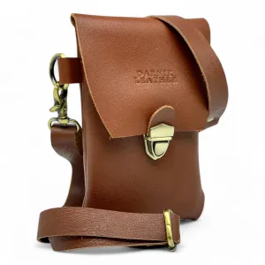 Cow Leather Distressed Phone Bag / Crossbody Small Bag