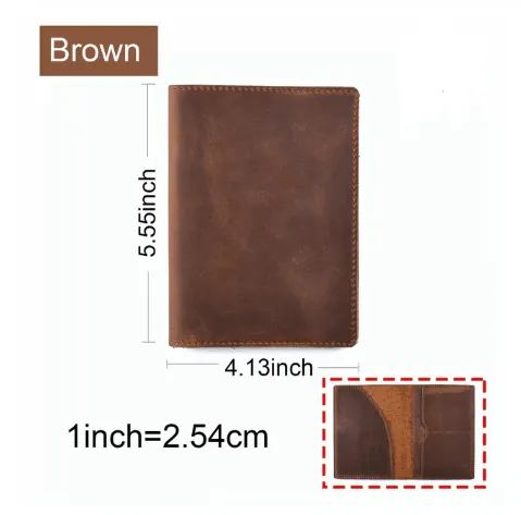 Cowhide Vintage Passport Holder