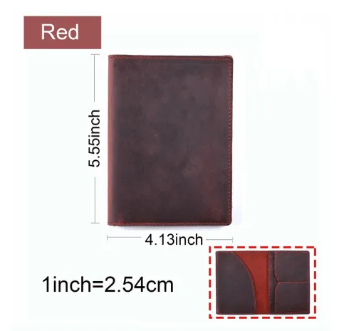 Cowhide Vintage Passport Holder