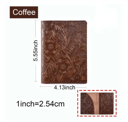 Cowhide Vintage Passport Holder