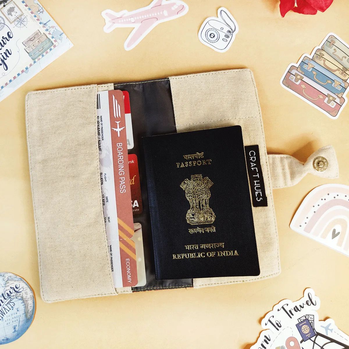 Crimson Charm Combo- Sling, Mini Wallet, Passport Case, Pouch