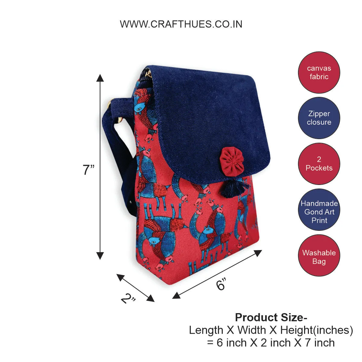 Crimson Charm Combo- Sling, Mini Wallet, Passport Case, Pouch