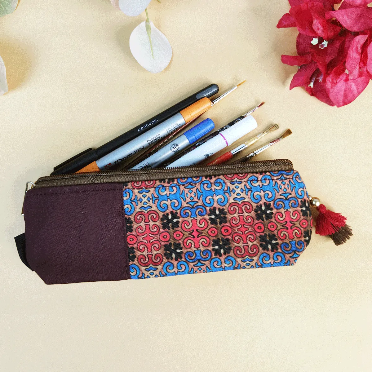 Crimson Charm Combo- Sling, Mini Wallet, Passport Case, Pouch