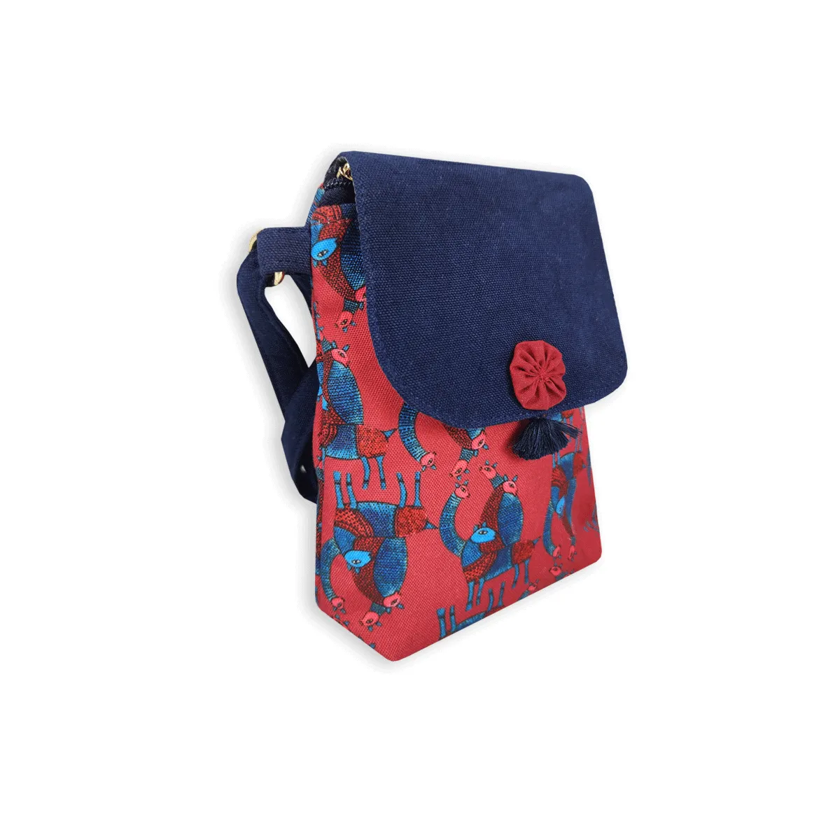 Crimson Charm Combo- Sling, Mini Wallet, Passport Case, Pouch