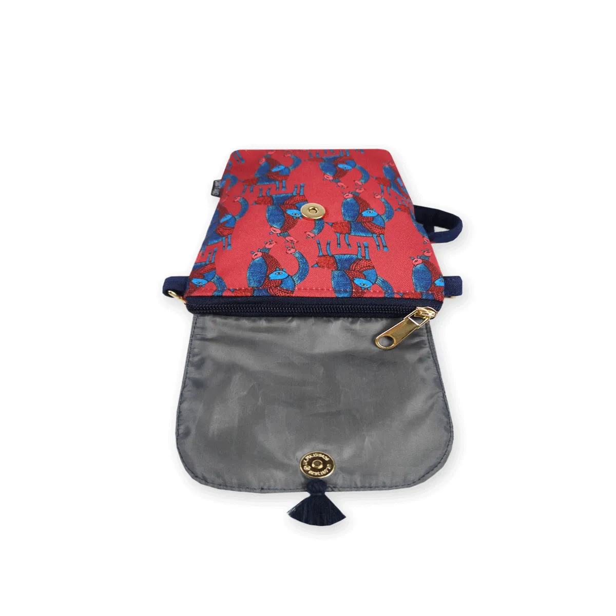 Crimson Charm Combo- Sling, Mini Wallet, Passport Case, Pouch