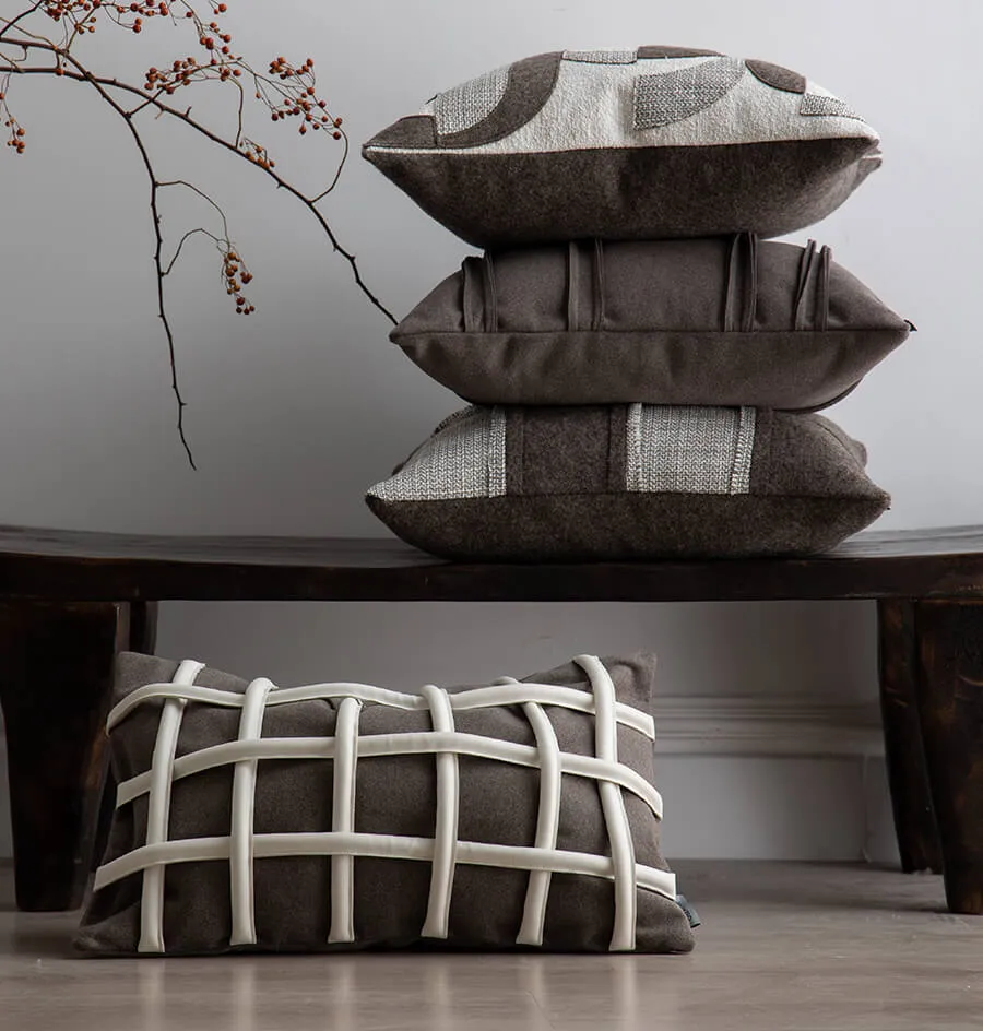 Dark Brown Pillow Set