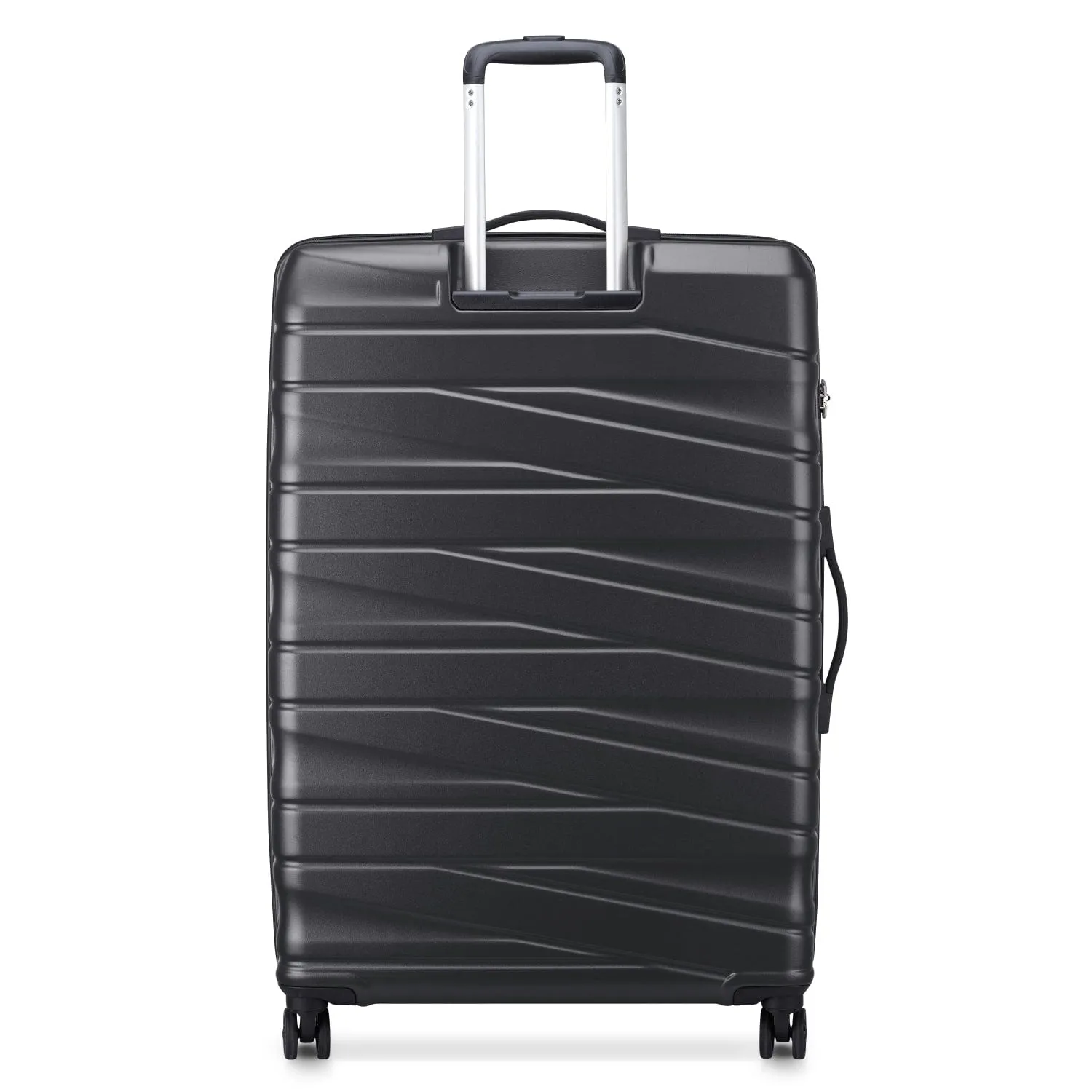 Delsey Tiphanie 55 70 82cm Hardcase 4 Double Wheel Expandable Cabin & Check-In Luggage Trolley Set Graphite   FREE Delsey Agreable Backpack