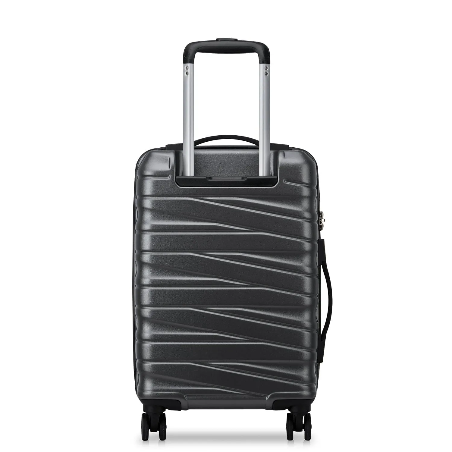 Delsey Tiphanie 55 70 82cm Hardcase 4 Double Wheel Expandable Cabin & Check-In Luggage Trolley Set Graphite   FREE Delsey Agreable Backpack