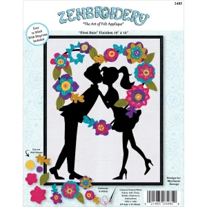 Design Works Felt Collage Applique Kit 10"X13" - First Date Silhouette*