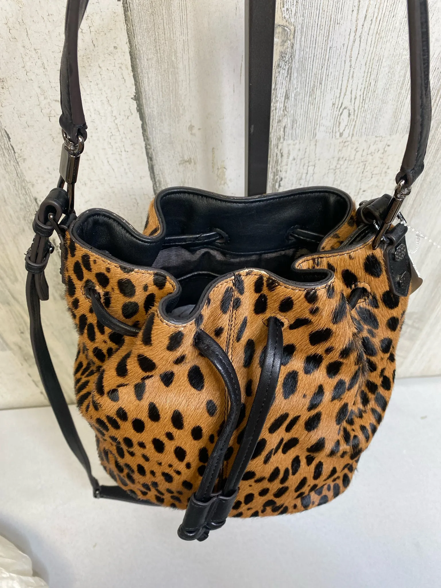 ELIZABETH AND  JAMES Cheetah Print Designer Handbag