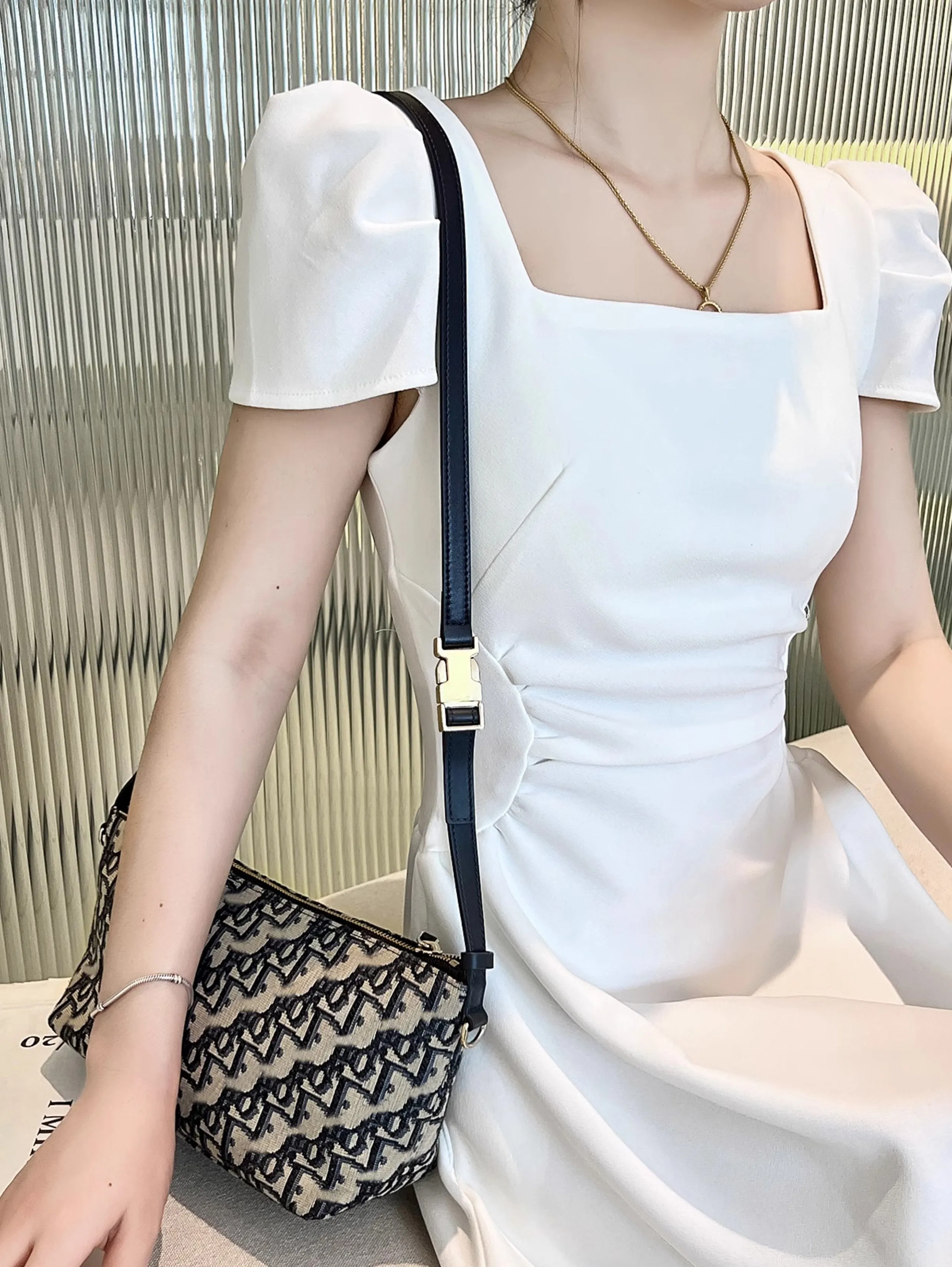 Extension leather shoulder strap for Diorstar Hobo bag, 1.4 cm length strap extension modification accessory
