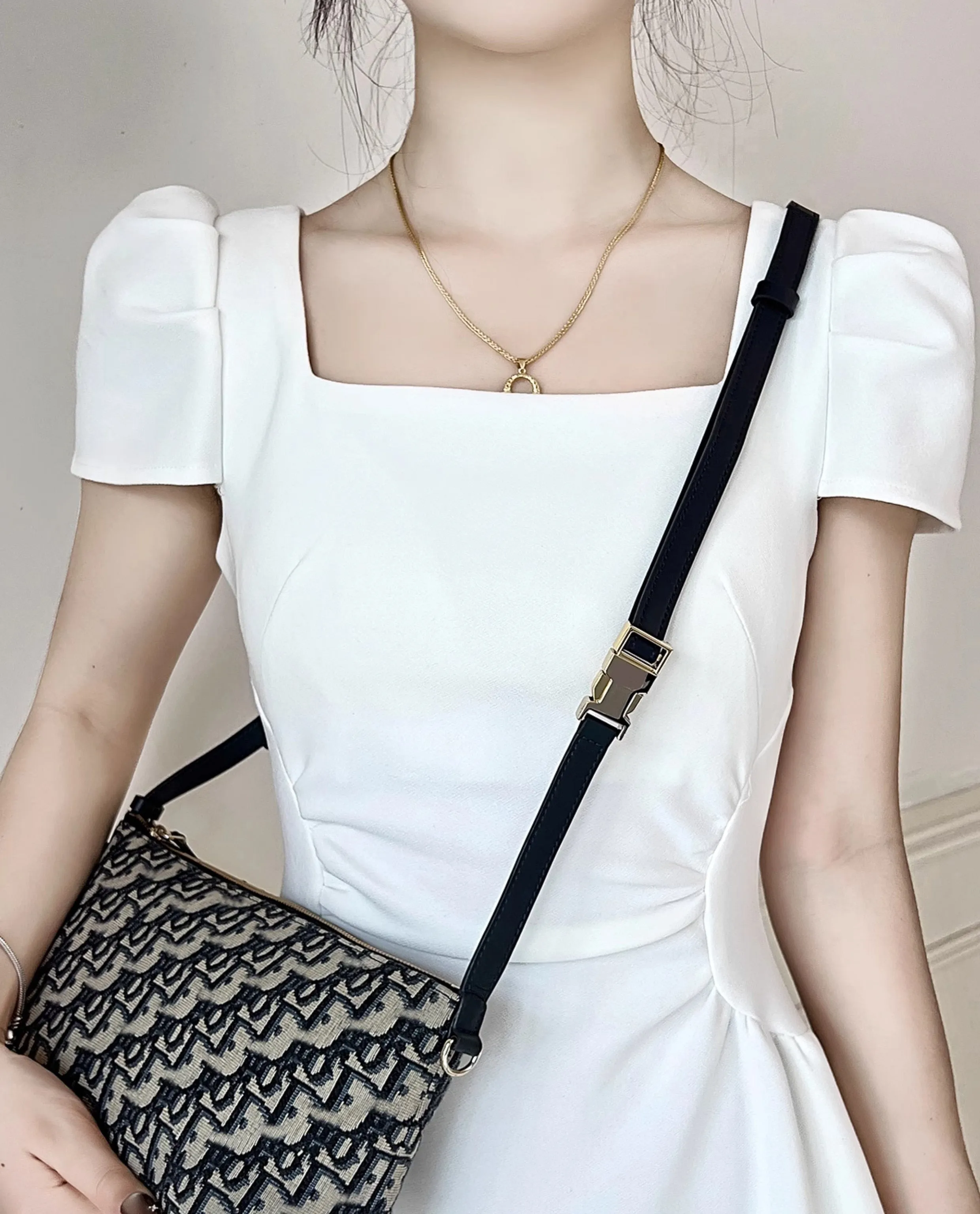 Extension leather shoulder strap for Diorstar Hobo bag, 1.4 cm length strap extension modification accessory