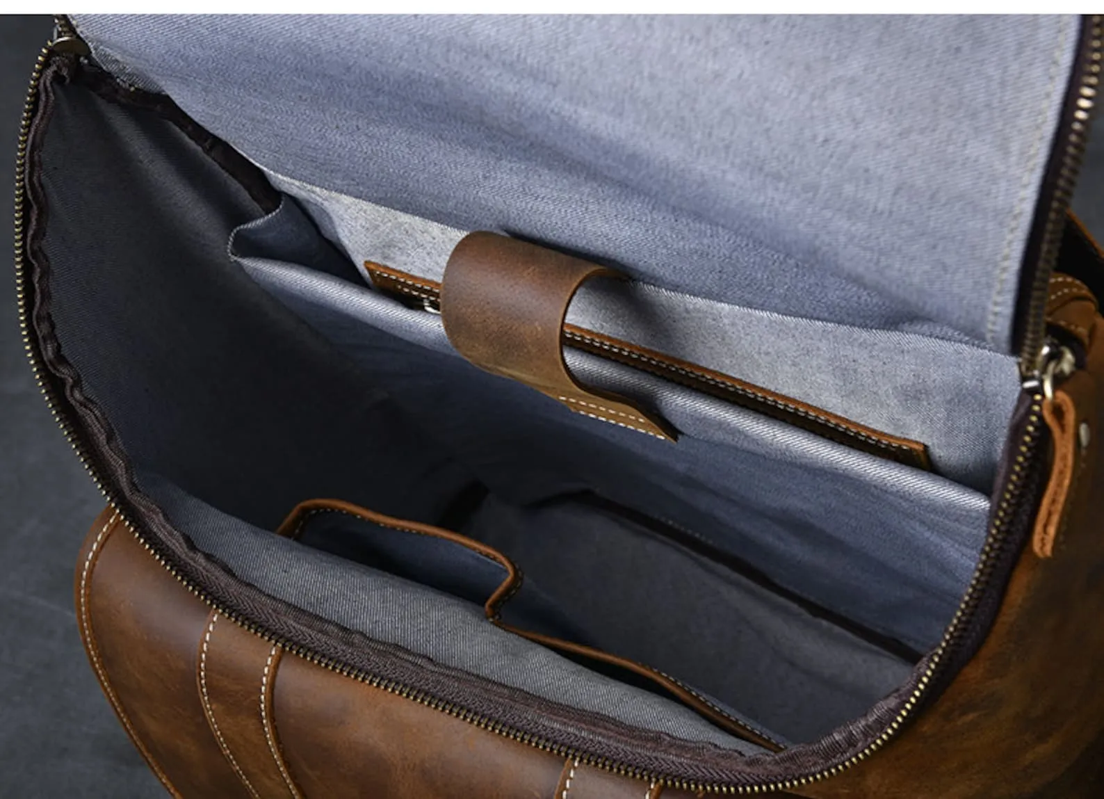 extra large leather backpack