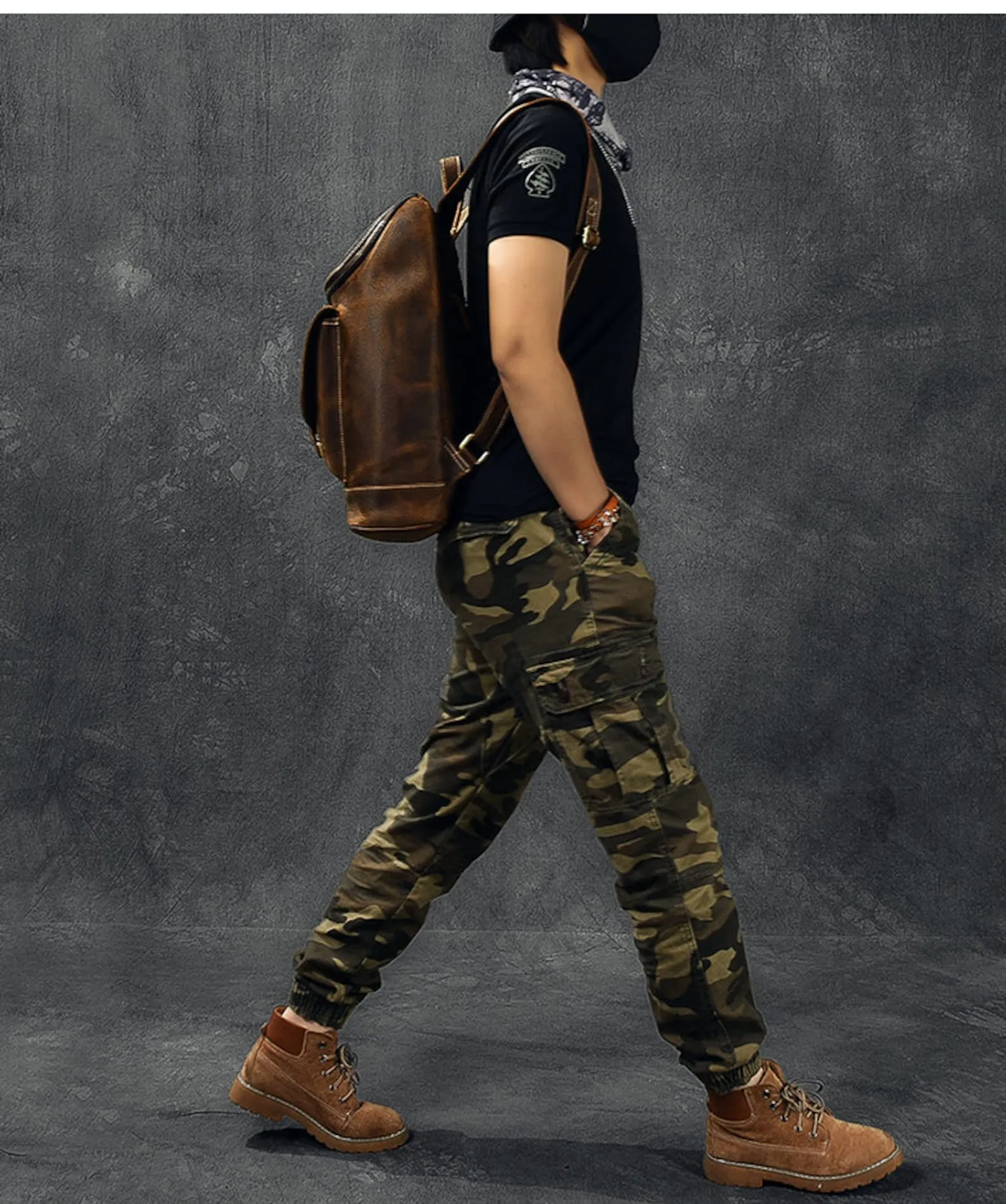 extra large leather backpack