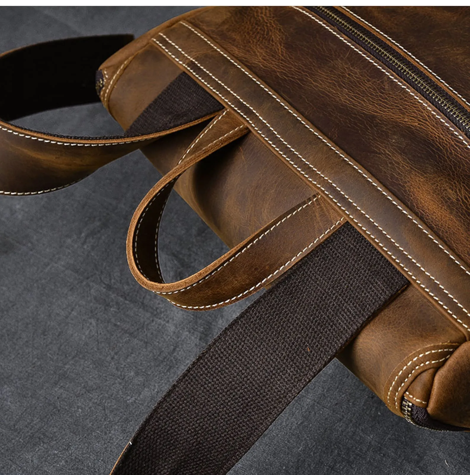 extra large leather backpack
