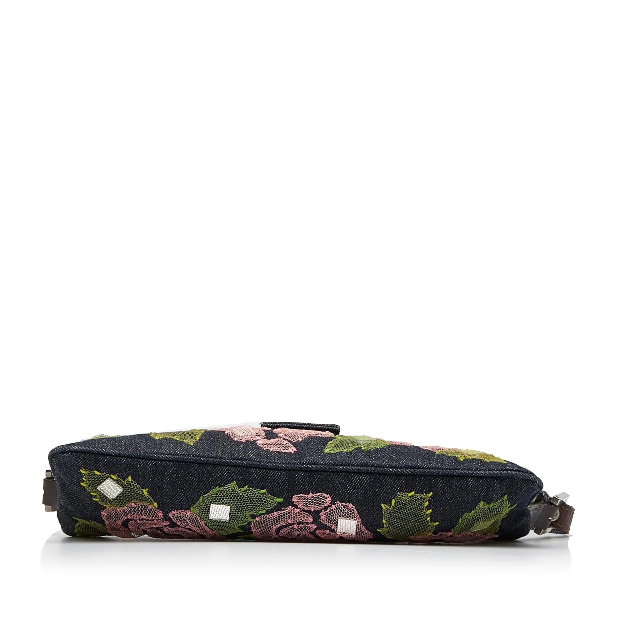 Fendi Embroidered Denim Baguette (SHG-5ryBUo)