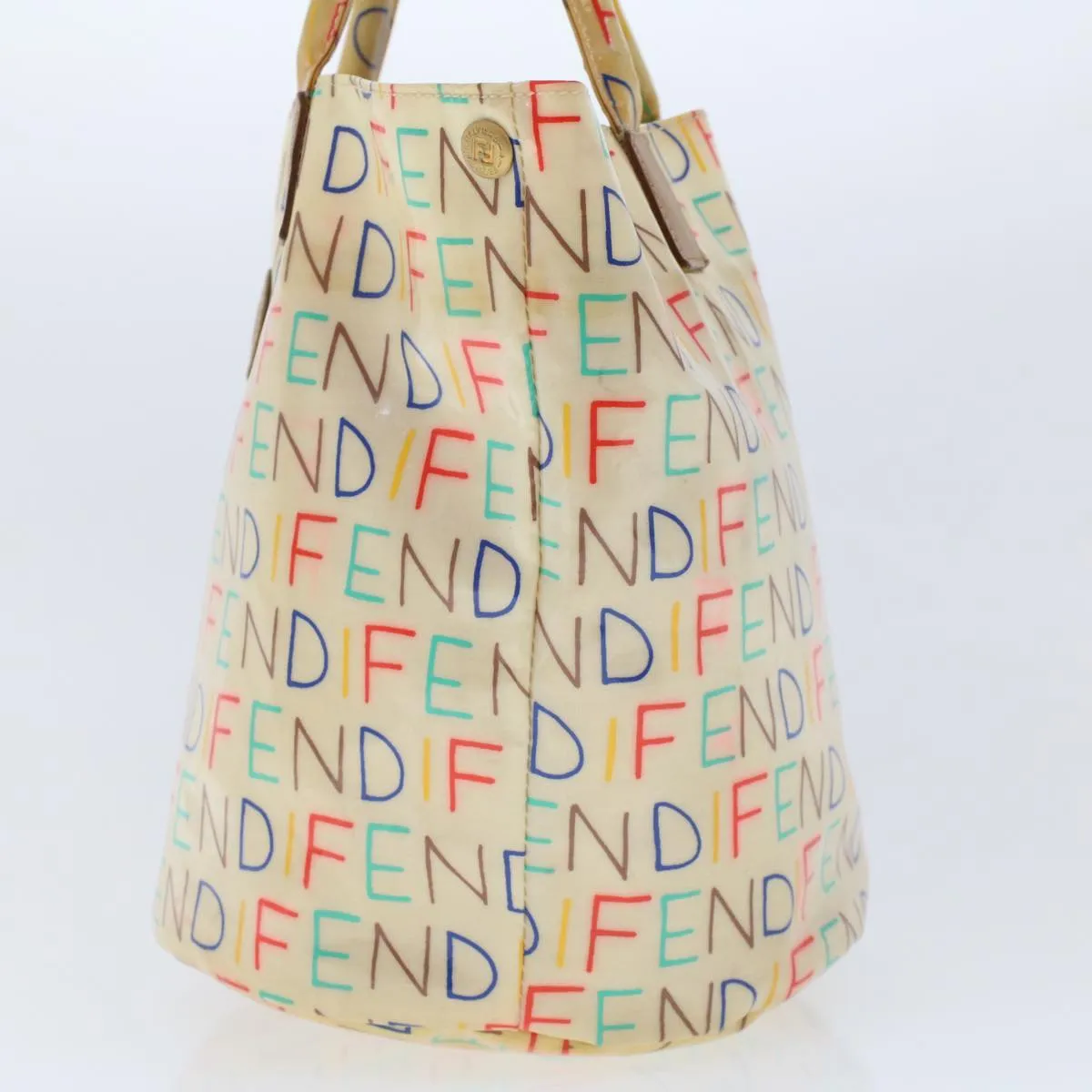FENDI Hand Bag Patent leather Beige  48752