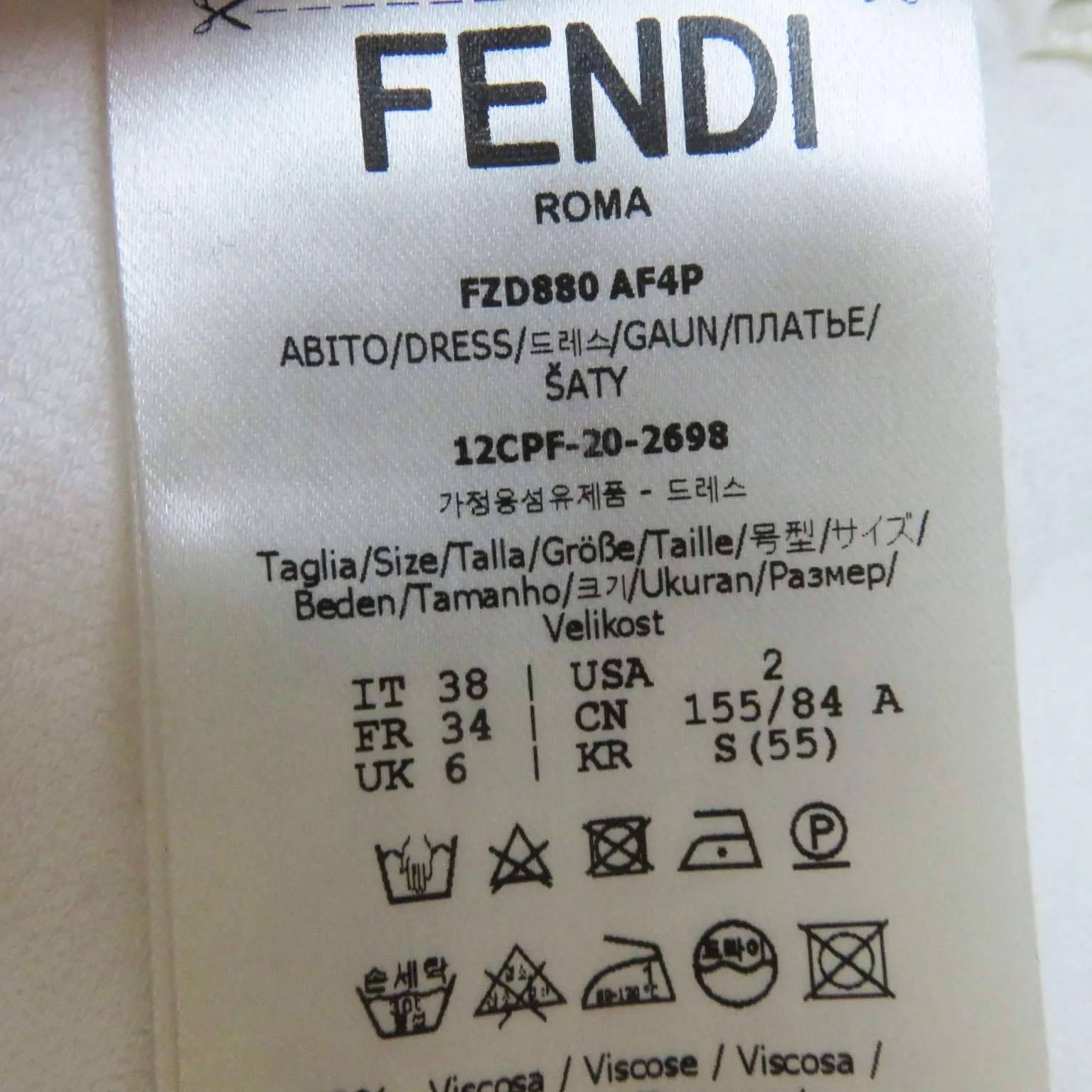 FENDI overalls FZD880 Rayon white 38