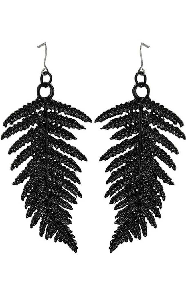 Fern Earrings | Black