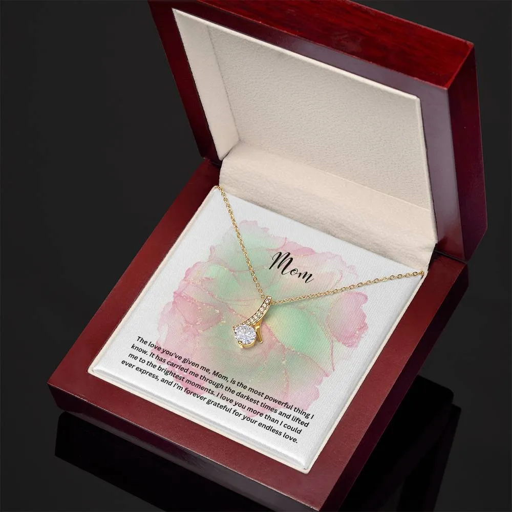 For Mom Alluring Beauty Necklace (Yellow & White Gold Variants)