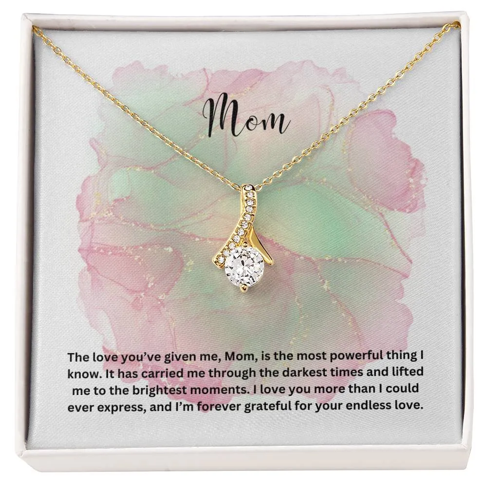 For Mom Alluring Beauty Necklace (Yellow & White Gold Variants)